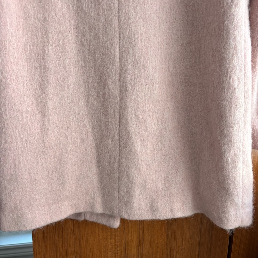 Forever 21 Soft Blush Pink Notch Collar Trench Coat Size L - Picture 9 of 12